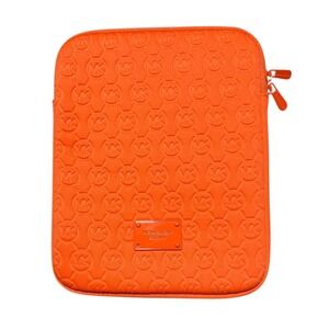 Michael Kors Orange Monogram Tablet Ipad Zip Around Sleeve Pouch Case‎ Neoprene